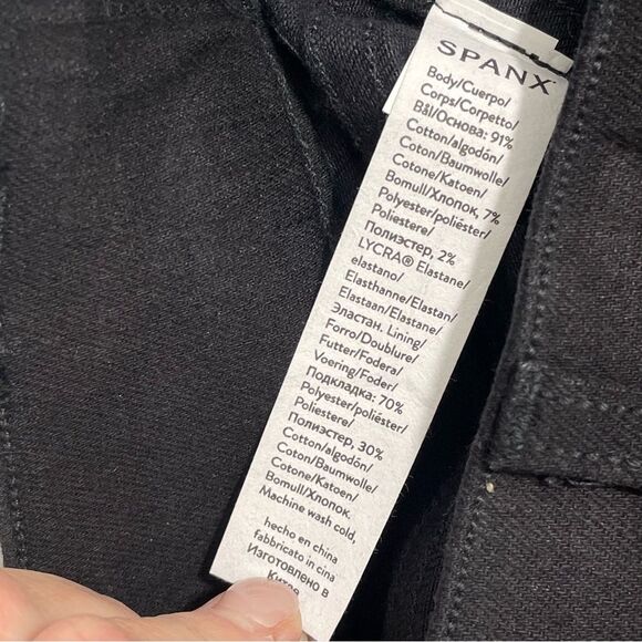 NWT SPANX 20278T Black Ankle Skinny Jeans Size XS Tall - Picture 8 of 9